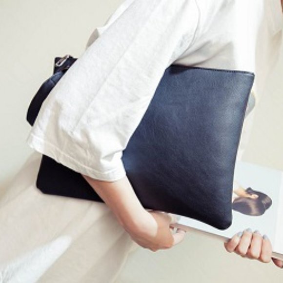 Black  Oversized Everyday Clutch - Picture 2 of 5